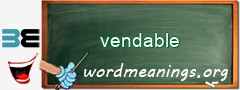 WordMeaning blackboard for vendable
